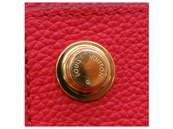 Borsa a mano in pelle PM City Steamer Louis Vuitton Nero Rosso - vista 15