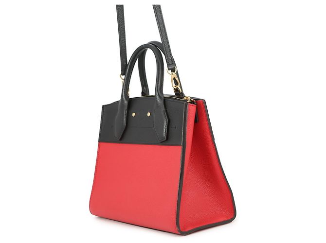 Borsa a mano in pelle PM City Steamer Louis Vuitton Nero Rosso - vista 2