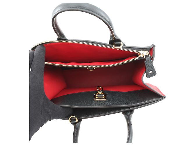Borsa a mano in pelle PM City Steamer Louis Vuitton Nero Rosso - vista 6
