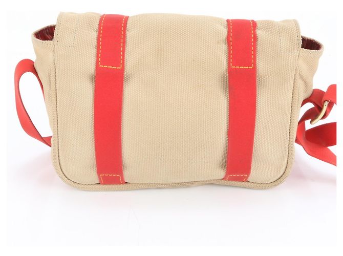 Bolsa de Ombro Louis Vuitton Antigua Besas PM Vermelho Bege - vista 3
