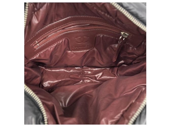Borsa a Spalla in Nylon Nero Chanel Coco Cocoon - vista 4