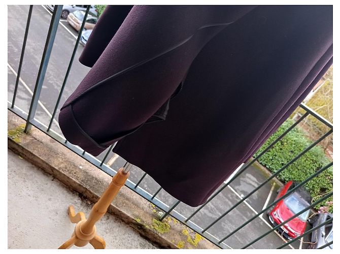 Abrigo Miu Miu de lana púrpura oscuro Morado oscuro - vista 3