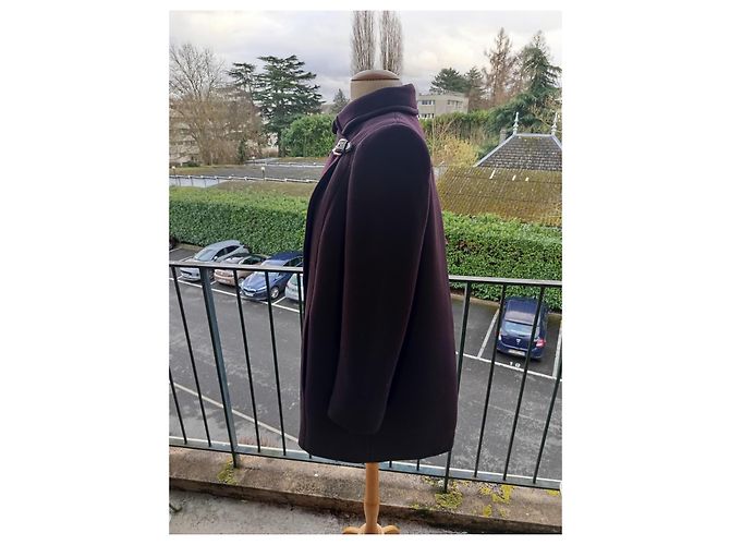 Abrigo Miu Miu de lana púrpura oscuro Morado oscuro - vista 5