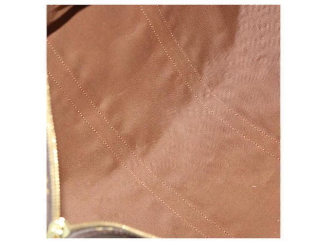 Borsa Keepall Louis Vuitton in tela Monogram 55 Marrone - vista 5