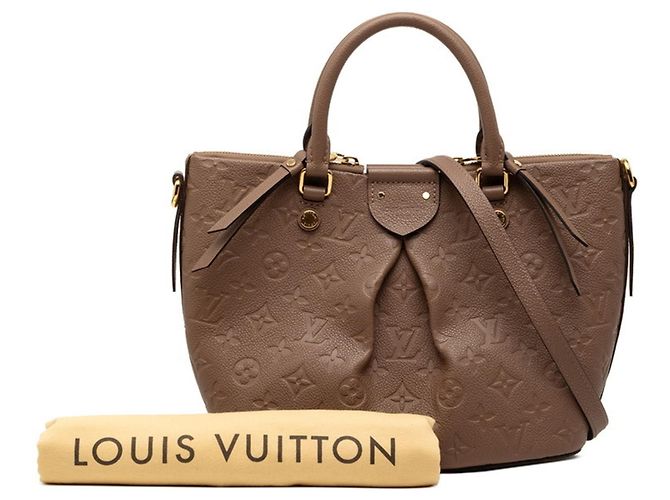 Borsa Mazarine PM in Monogram Empreinte Louis Vuitton Taupe - vista 7
