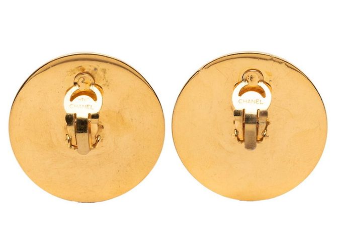 Orecchini a clip Chanel Coco Mark 31 Rue Cambon Parigi Rosso D'oro - vista 2