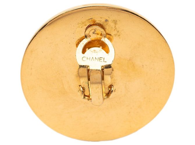 Orecchini a clip Chanel Coco Mark 31 Rue Cambon Parigi Rosso D'oro - vista 3
