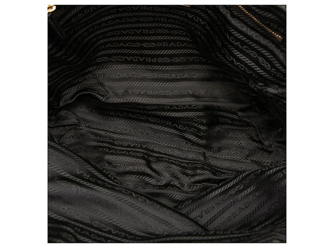 Borsa tote con placca logo triangolo Prada Nero - vista 4