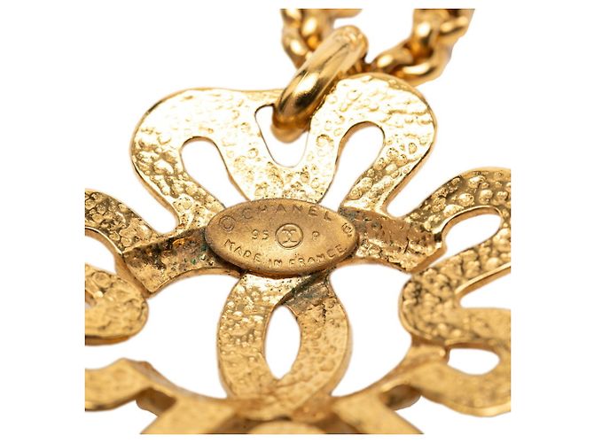 Collana Vintage Placcata Oro Chanel Coco Mark D'oro - vista 2