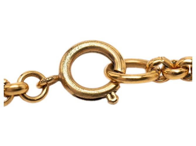 Collana Vintage Placcata Oro Chanel Coco Mark D'oro - vista 3