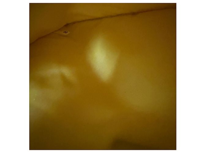 Borsa Tote Prada Giallo Tessuto in nylon giallo con catena Cammello - vista 8