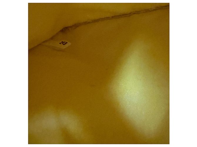 Borsa Tote Prada Giallo Tessuto in nylon giallo con catena Cammello - vista 9