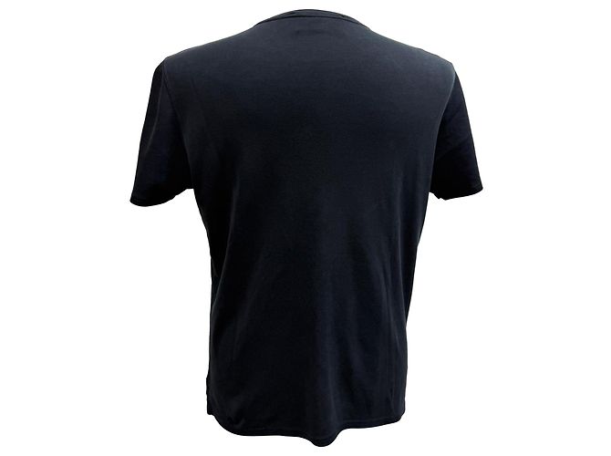 T-shirt girocollo Prada in cotone nero - vista 3