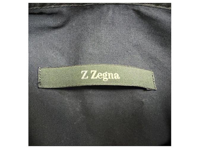 Ermenegildo Zegna Camicia a maniche lunghe con bottoni Z Zegna in cotone blu navy - vista 4