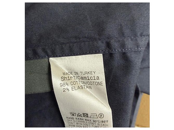 Ermenegildo Zegna Camicia a maniche lunghe con bottoni Z Zegna in cotone blu navy - vista 5