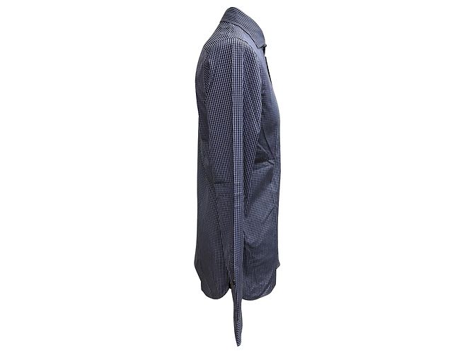 Ermenegildo Zegna Camicia a quadri Z Zegna in cotone blu Blu chiaro - vista 2