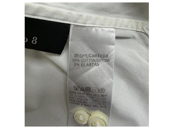 Ermenegildo Zegna Camisa de manga longa com botão Z Zegna em algodão branco Cru - vista 5