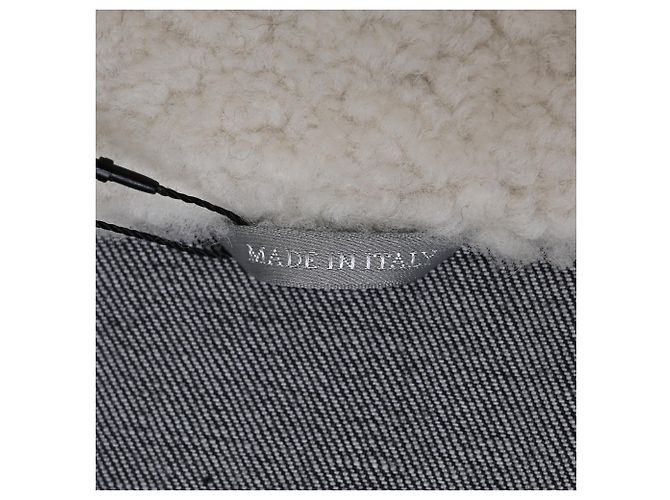 Chaqueta de mezclilla con cuello afeitado Dior en algodón negro - vista 4