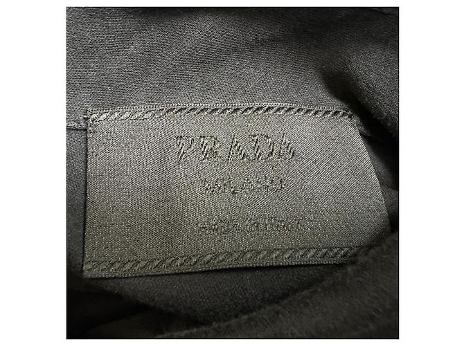 Camicia a maniche lunghe con bottoni Prada in cotone nero - vista 4