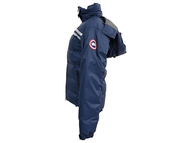 Giacca Parka in Piuma Canada Goose Summit in Nylon Blu Navy - vista 2
