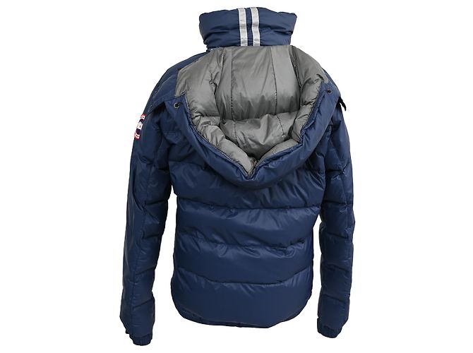 Giacca Parka in Piuma Canada Goose Summit in Nylon Blu Navy - vista 3