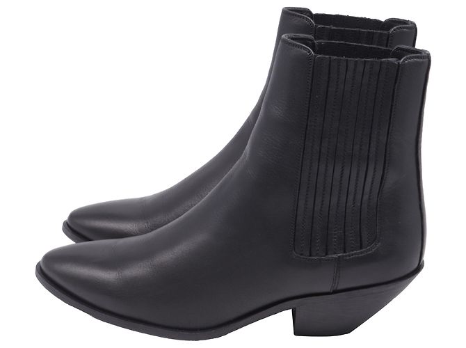 Stivali Chelsea West 45 in pelle nera di Saint Laurent Nero - vista 5