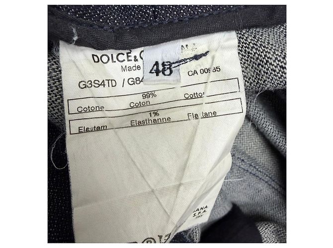 Jeans a gamba dritta Dolce & Gabbana in denim blu navy - vista 3