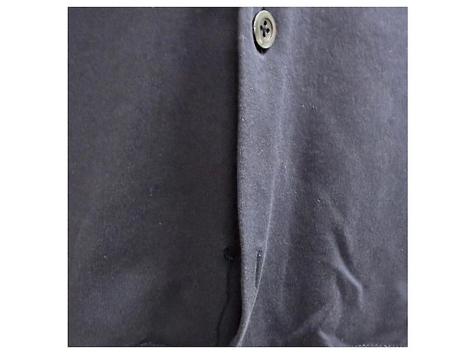 Camicia a maniche lunghe con bottoni Prada in cotone blu navy - vista 2