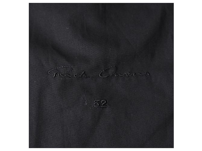 Rick Owens Double-Breasted Peacoat in Black Wool - view 4