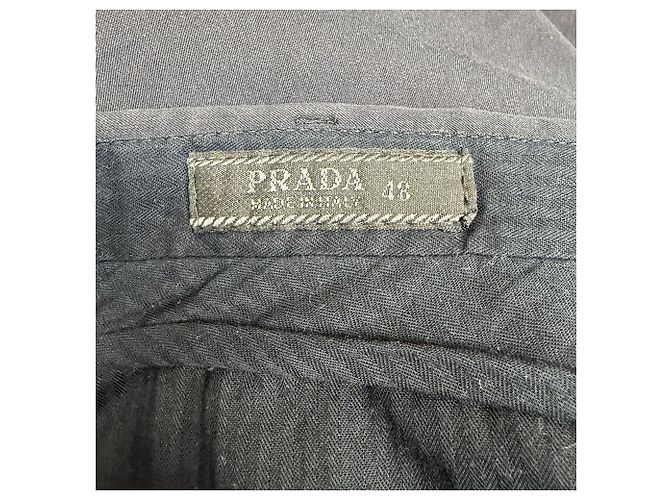 Prada gerade geschnittene Hose aus schwarzem Polyester - Ansicht 4