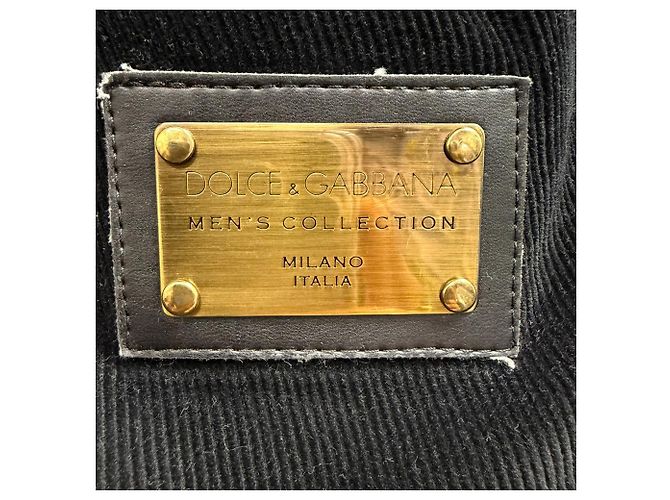Pantaloni in velluto a coste neri in cotone di Dolce & Gabbana Nero - vista 3