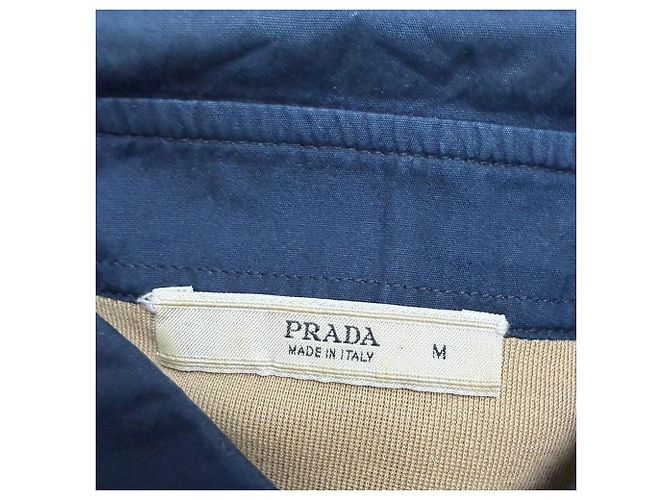 Polo a maniche corte Prada in cotone marrone - vista 4