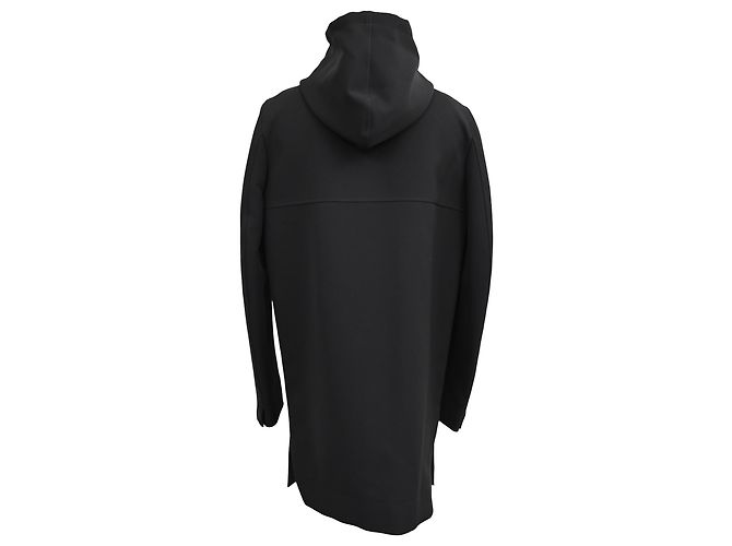 Giacca parka con cappuccio in cotone nero Fishtail di Rick Owens DRKSHDW - vista 3