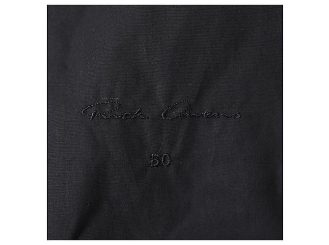 Giacca parka con cappuccio in cotone nero Fishtail di Rick Owens DRKSHDW - vista 4