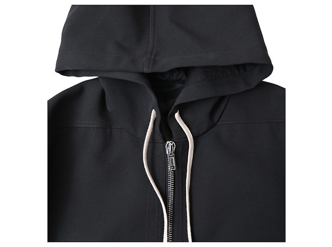 Giacca parka con cappuccio in cotone nero Fishtail di Rick Owens DRKSHDW - vista 5