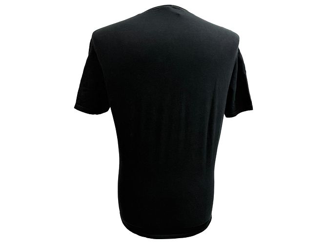 T-shirt a collo rotondo Prada in cotone nero - vista 3