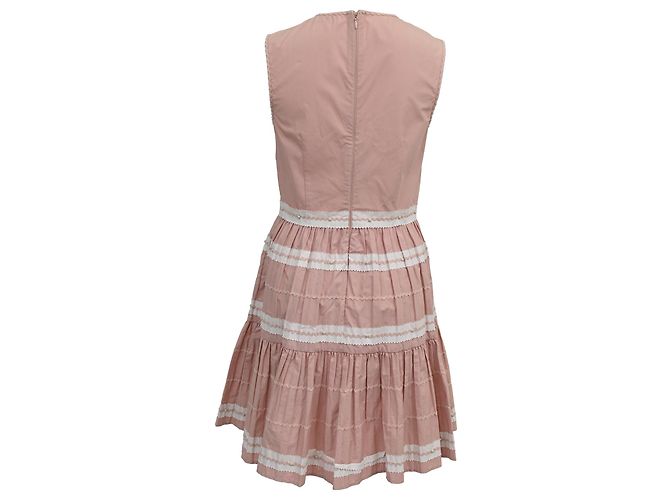 Vestido Mini Red Valentino en Algodón Rosa Castaño - vista 3