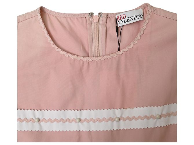 Vestido Mini Red Valentino en Algodón Rosa Castaño - vista 5