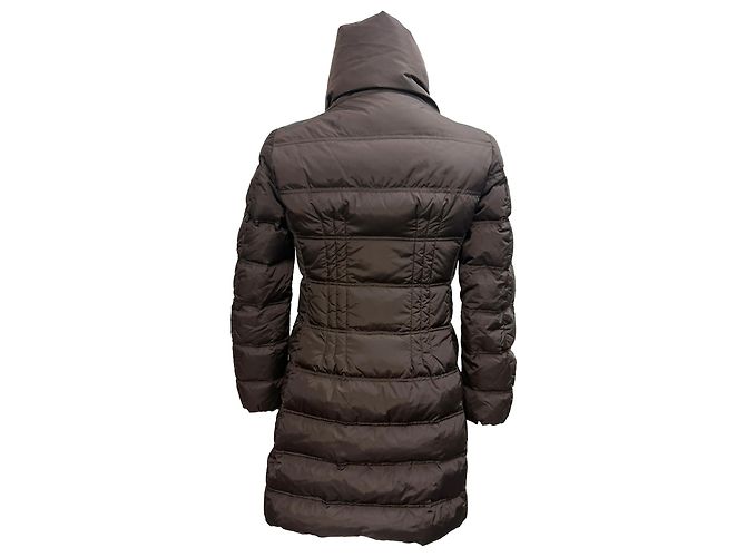 Abrigo Puffer Vos de Moncler con Bolsillos en Poliamida Marrón Castaño Roja - vista 3