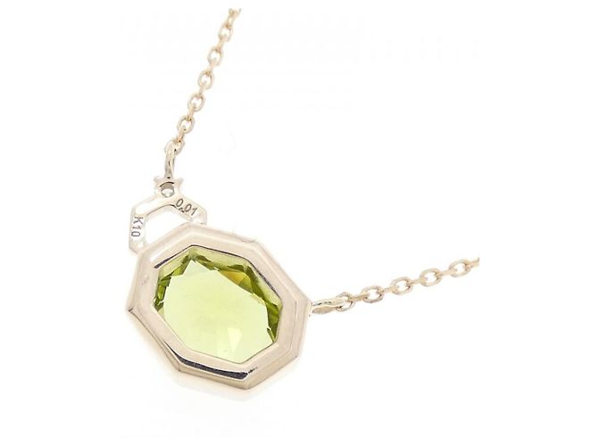 Autre Marque Collana in oro giallo K10 con peridoto e diamanti D'oro - vista 4