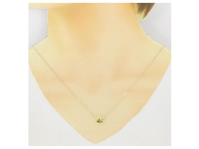 Autre Marque Collana in oro giallo K10 con peridoto e diamanti D'oro - vista 6