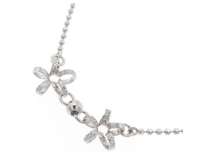 Autre Marque Collana a forma di fiore in oro bianco Au750 Argento - vista 3