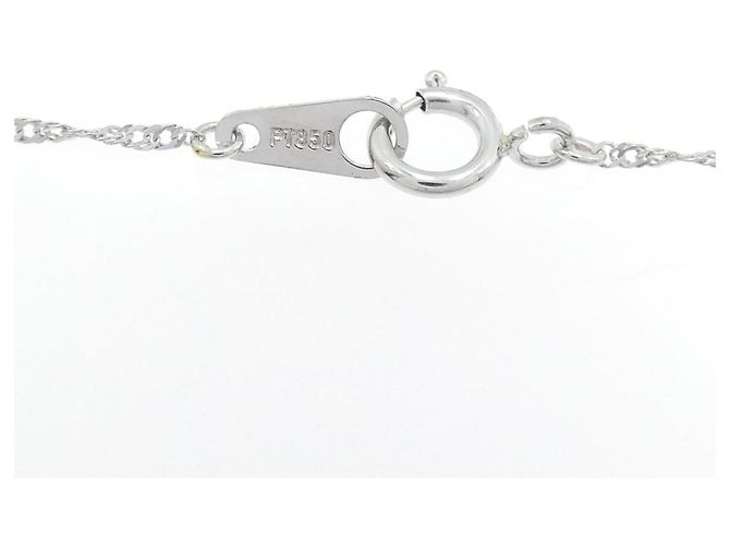 Autre Marque Collana in Zaffiro e Diamante Pt900 Pt850 Blu - vista 5