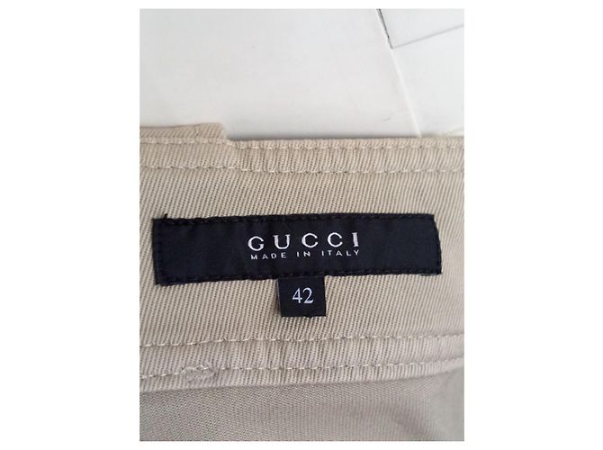 Jeans Gucci Beige in Cotone - vista 12