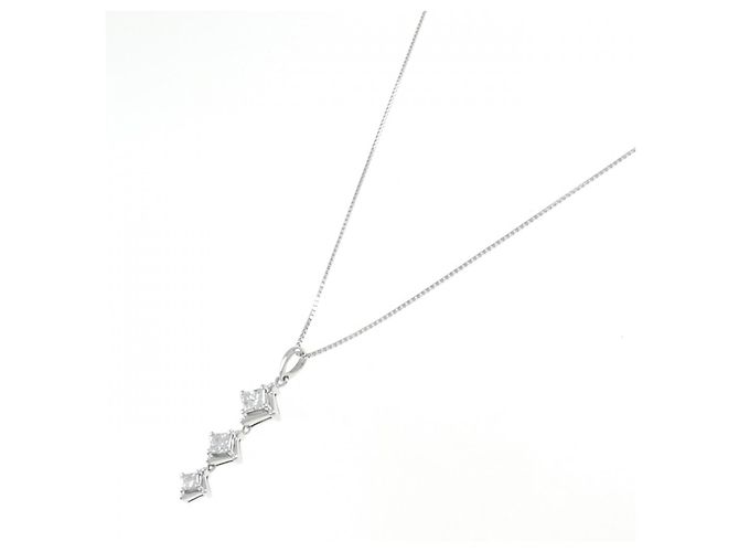 Autre Marque Colar de Diamante PT900 PT850 Prata - vista 2