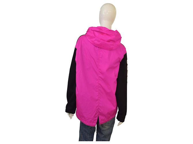 DSQUARED2 SKI Schwarze & Rosa Technische Zip-Pufferjacke | Größe M | Hergestellt in Italien - Ansicht 2