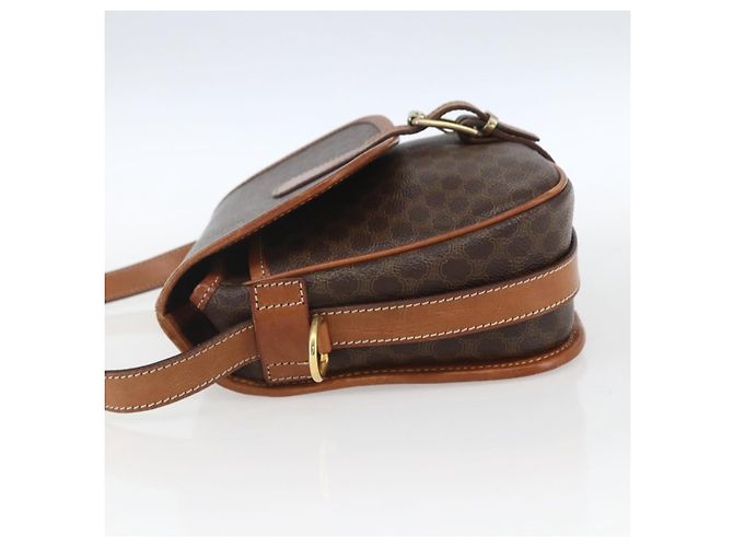 Céline Celine Vintage Macadam Canvas et Cuir Marron - vue 3