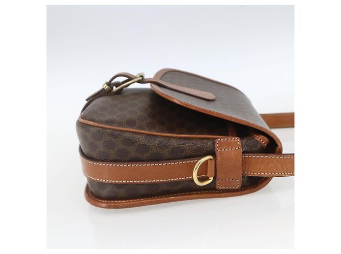 Céline Celine Vintage Macadam Canvas et Cuir Marron - vue 4