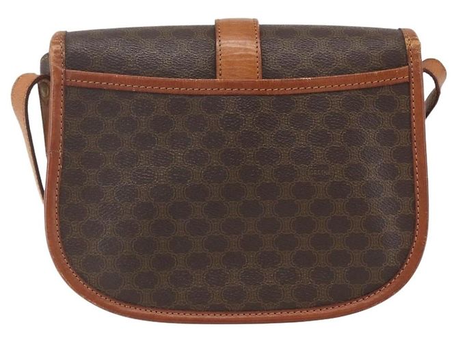 Céline Celine Vintage Macadam Canvas et Cuir Marron - vue 2