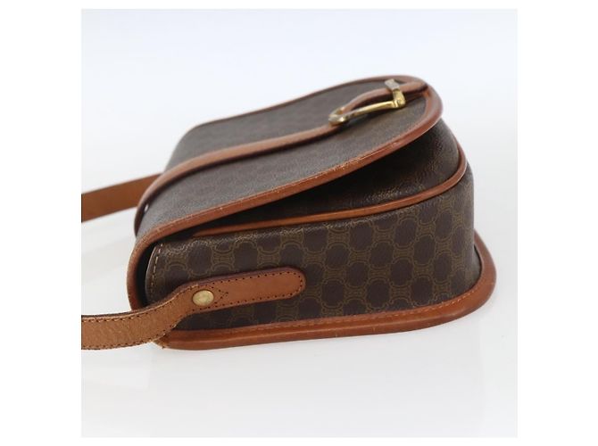 Céline Celine Vintage Macadam Canvas et Cuir Marron - vue 3